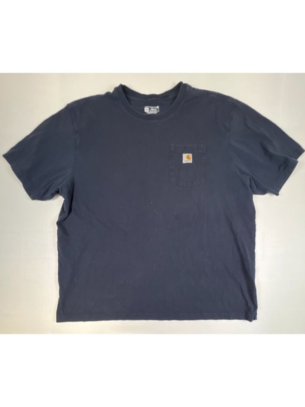Carhartt Men's 2XL Pocket T-Shirt Dark Navy Blue Loose Fit Cotton Blend Tee